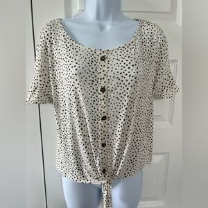 Cute Tie-Front Blouse